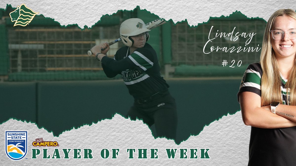 Saint Leo Athletics (@saintleolions) on Twitter photo πππΌπππ ππ πππ ππππ!
Β
<a href="/SaintLeoSB/">Saint Leo Softball</a>'s Lindsay Corazinni earns the first <a href="/D2SSC/">Sunshine State Conference</a> weekly honors of her career after going 5-for-7 at the dish with 2 home runs and a .714/.778/1.1714 slash line!
Β
πbit.ly/42ETqo1
Β
#GOLIONS π¦ | #SAINTLEO1PRIDE π¦ πππΌπππ ππ πππ ππππ!
Β
<a href="/SaintLeoSB/">Saint Leo Softball</a>'s Lindsay Corazinni earns the first <a href="/D2SSC/">Sunshine State Conference</a> weekly honors of her career after going 5-for-7 at the dish with 2 home runs and a .714/.778/1.1714 slash line!
Β
πbit.ly/42ETqo1
Β
#GOLIONS π¦ | #SAINTLEO1PRIDE π¦