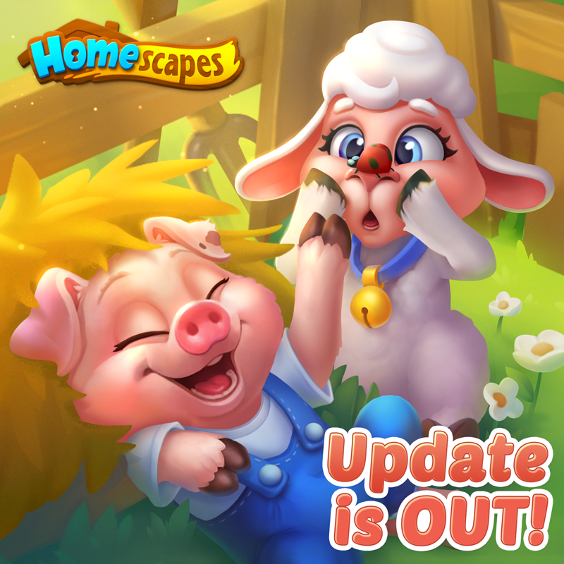 🎉 A legendary update has arrived: plrx.me/miKJOjSeMl  🔥 Escape the underworld with the Greek gods, face the Beast of the North with Rachel...
...and yes, a tiny, cute pig 🐷 awaits you in Homescapes!