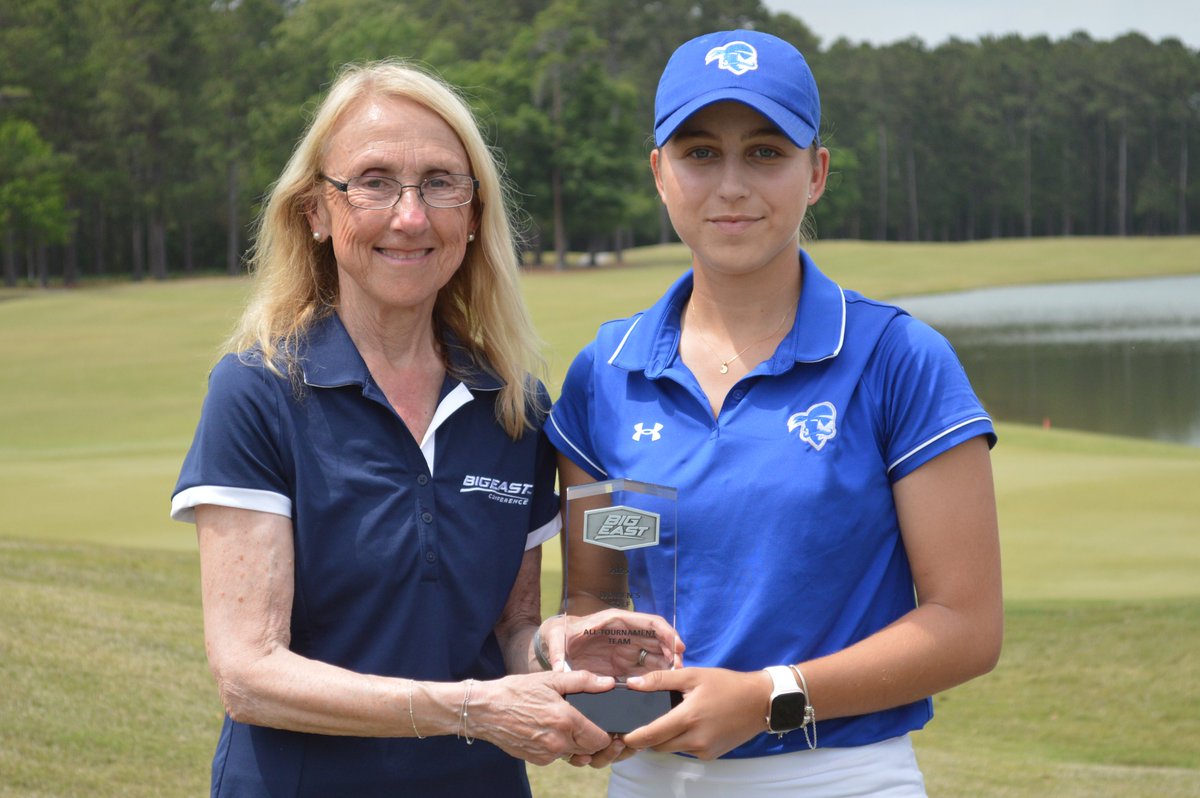 SHUWGolf's tweet image. Congratulations to Marta Aguilar on being named to the BIG EAST All-Tournament Team.
She's Seton Hall's first on the All-Tournament Team since 2021, and only the second freshman in program history to earn the distinction.
#HALLin β³π΄ββ οΈπ΅βͺ