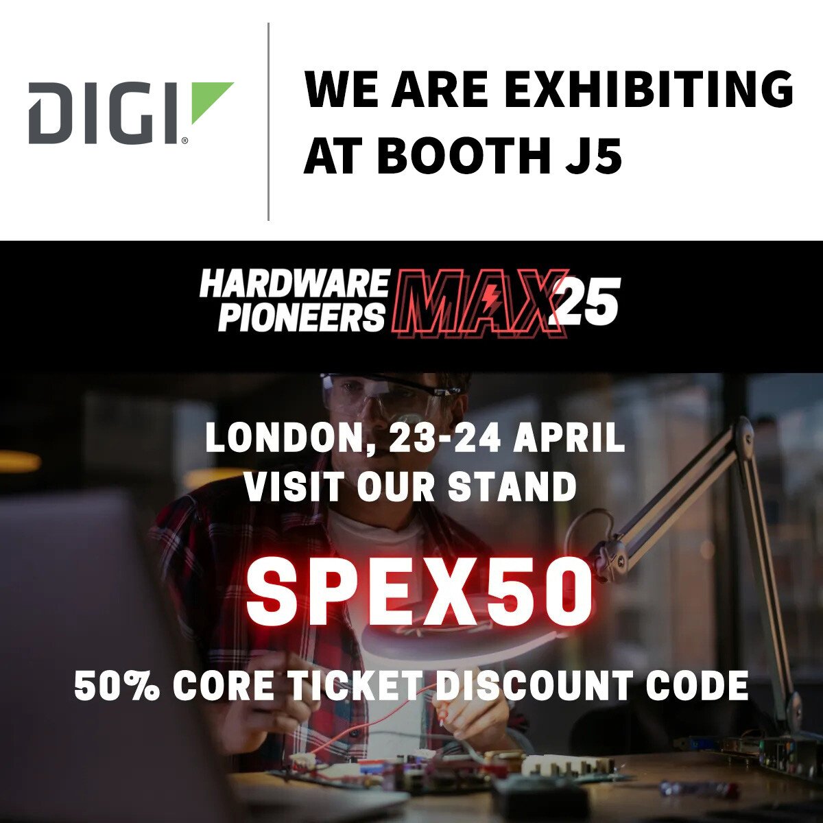 Digi XBee (@xbeewireless) on Twitter photo Digi is heading to <a href="/HdwPioneers/">Hardware Pioneers</a> 2025 in London, April 23–24. Stop by Booth J5 to see demos focused on the #CRA and Digi XBee®. Plus, don’t miss a session from Digi’s EMEA Sales Director on navigating the Cyber Resilience Act. #HPM25 #IoT More details: hubs.la/Q03j8lyG0 Digi is heading to <a href="/HdwPioneers/">Hardware Pioneers</a> 2025 in London, April 23–24. Stop by Booth J5 to see demos focused on the #CRA and Digi XBee®. Plus, don’t miss a session from Digi’s EMEA Sales Director on navigating the Cyber Resilience Act. #HPM25 #IoT More details: hubs.la/Q03j8lyG0