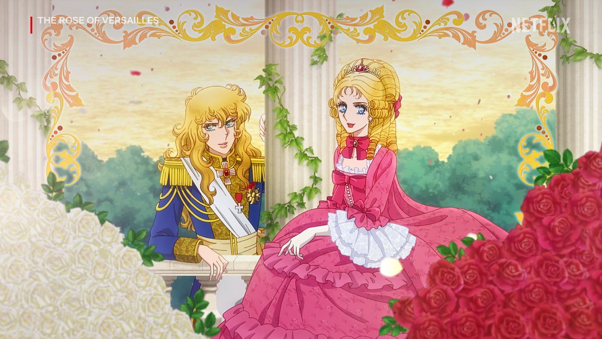 NetflixAnime's tweet photo. ✨ Introducing Oscar François de Jarjayes (Miyuki Sawashiro) and Archduchess Marie Antoinette (Aya Hirano) ✨

The Rose of Versailles premieres April 30, only on Netflix! https://t.co/7djb9rSi3f