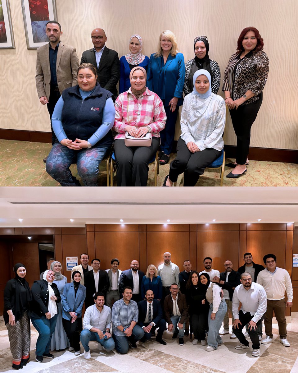 RocketCenterUSA's tweet photo. Our CEO Dr. Kimberly Robinson is off to a busy start as she visits Egypt for the U.S. Speaker Program. Stay tuned as she continues to meet with others with a shared passion for space exploration. @ECAatState @WorldLearning #USSpeakerProgram #ExchangeOurWorld https://t.co/nU96PKCZHe