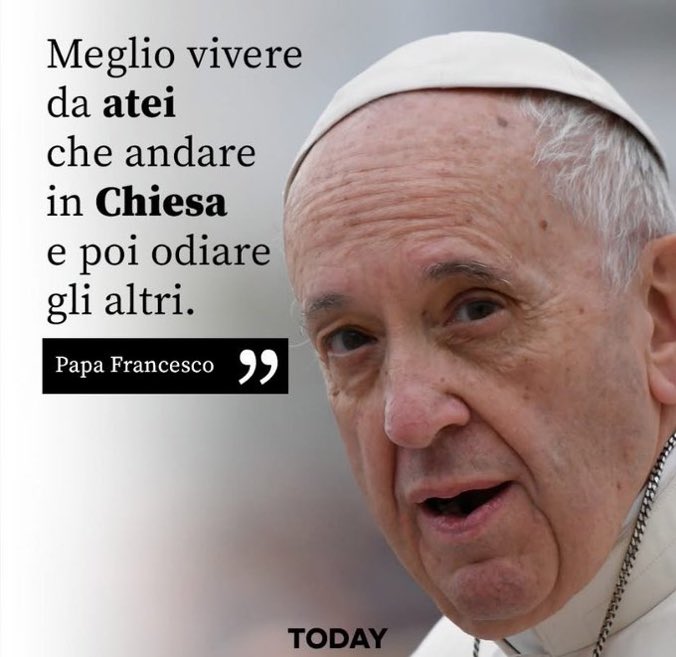 Undicesimo comandamento.
#PapaFrancesco