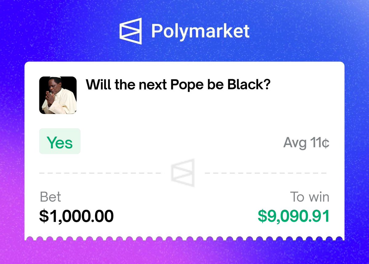 People are making bets on the next pope already 👀