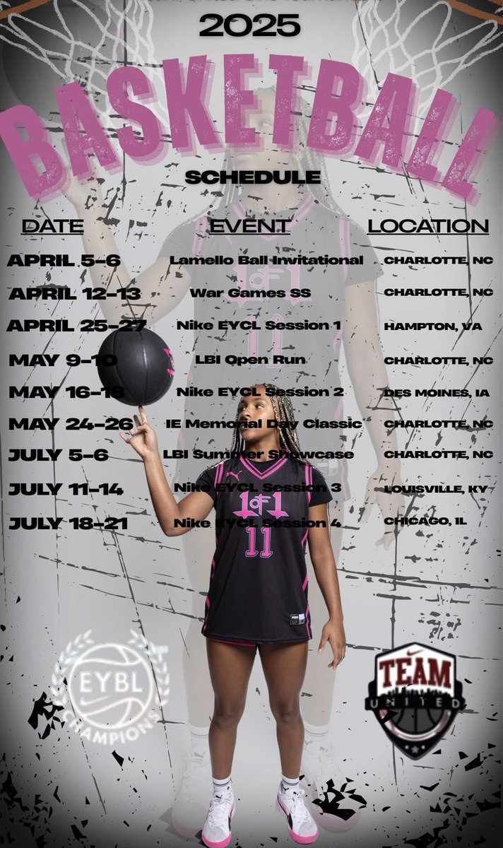 ChristiangMundy's tweet image. Team United 17u Spring/Summer schedule. Coaches come check me out!@TUGirlsBB