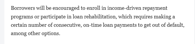 Just a reminder that no one has been enrolling in Income-Driven Repayment because the government secretly told the student loan industry to stop processing applications

That happened in FEBRUARY.

<a href="/AFTunion/">AFT</a> had to sue just to get the application back on the internet.