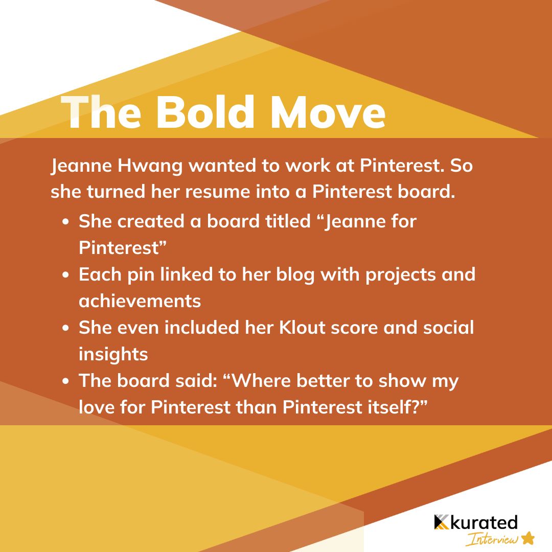 kuratedai's tweet image. She didn’t send a resume.
She made a Pinterest board.

Her creativity landed her a job — because her story was structured and aligned with the brand.

Kurated Interview helps you do the same.

🎯 kurated.ai
#BreakthroughStories #KuratedInterview #CreativeApplications
