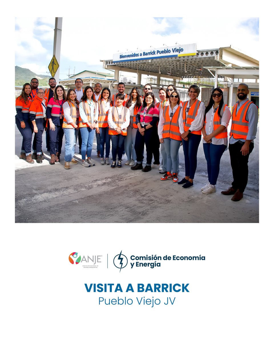 ANJE_RD's tweet photo. Visita a Barrick Gold Pueblo Viejo🔶

Nuestros miembros de la Comisión de Economía y Energía realizaron una visita a la mina Barrick Gold Pueblo Viejo con el propósito de conocer de cerca el funcionamiento de sus operaciones y el impacto que genera en la economía https://t.co/ErsUzKPNCm