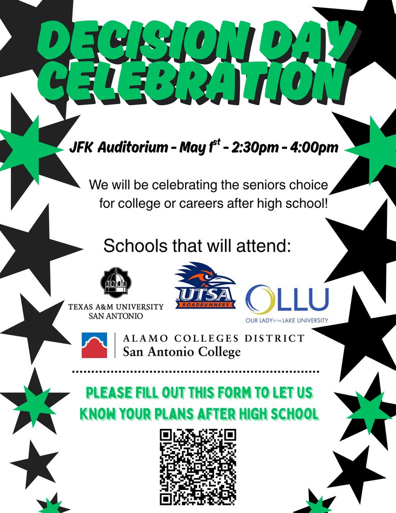Decision Day Celebration! May 1st, 2:30 pm - 4:00 pm!