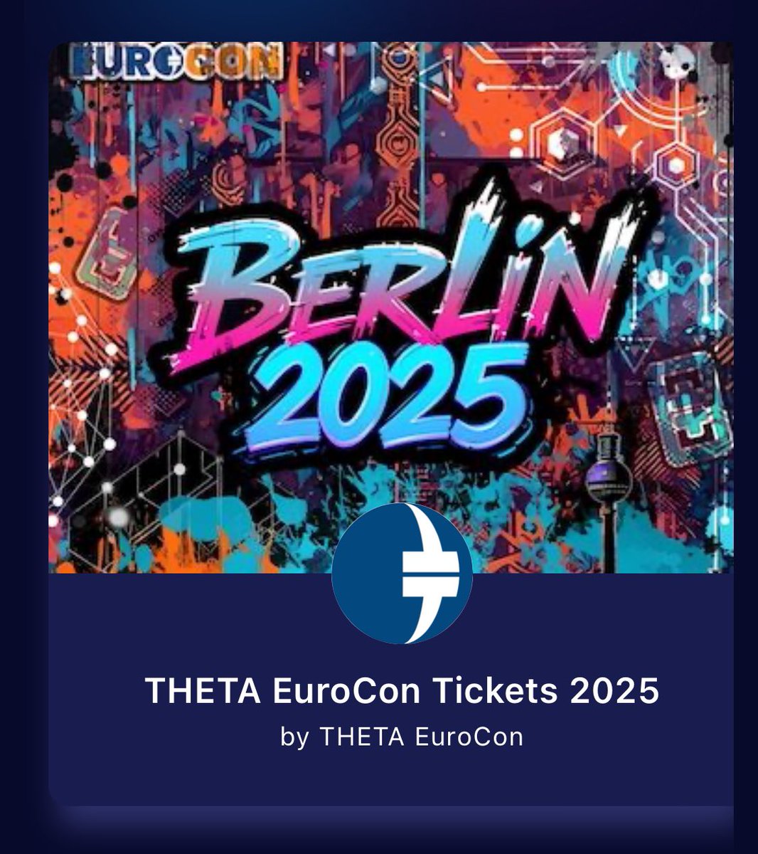 Locked in!!!  Amy and I will see you all there!   Pretty excited to have a great reason to see other community members to cap off a little EuroTrip!!!

Go Theta Go!!!
<a href="/OpenTheta/">OpenTheta</a> <a href="/ThetaDrop/">ThetaDrop</a> <a href="/ThetaEuroCon/">ThetaEuroCon</a>