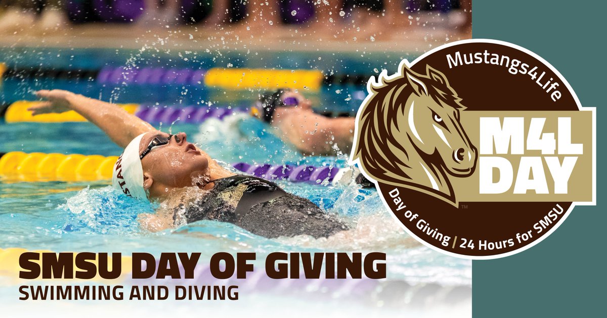 Join SMSU Swimming &amp; Diving on May 1st for our annual M4L Day of Giving! You can make an impact by making a gift to SMSU S&amp;D and by helping us spread the word about M4L Day🎁 #LetsRide

Learn more at
m4lday.com/story/Smsu-Ath…