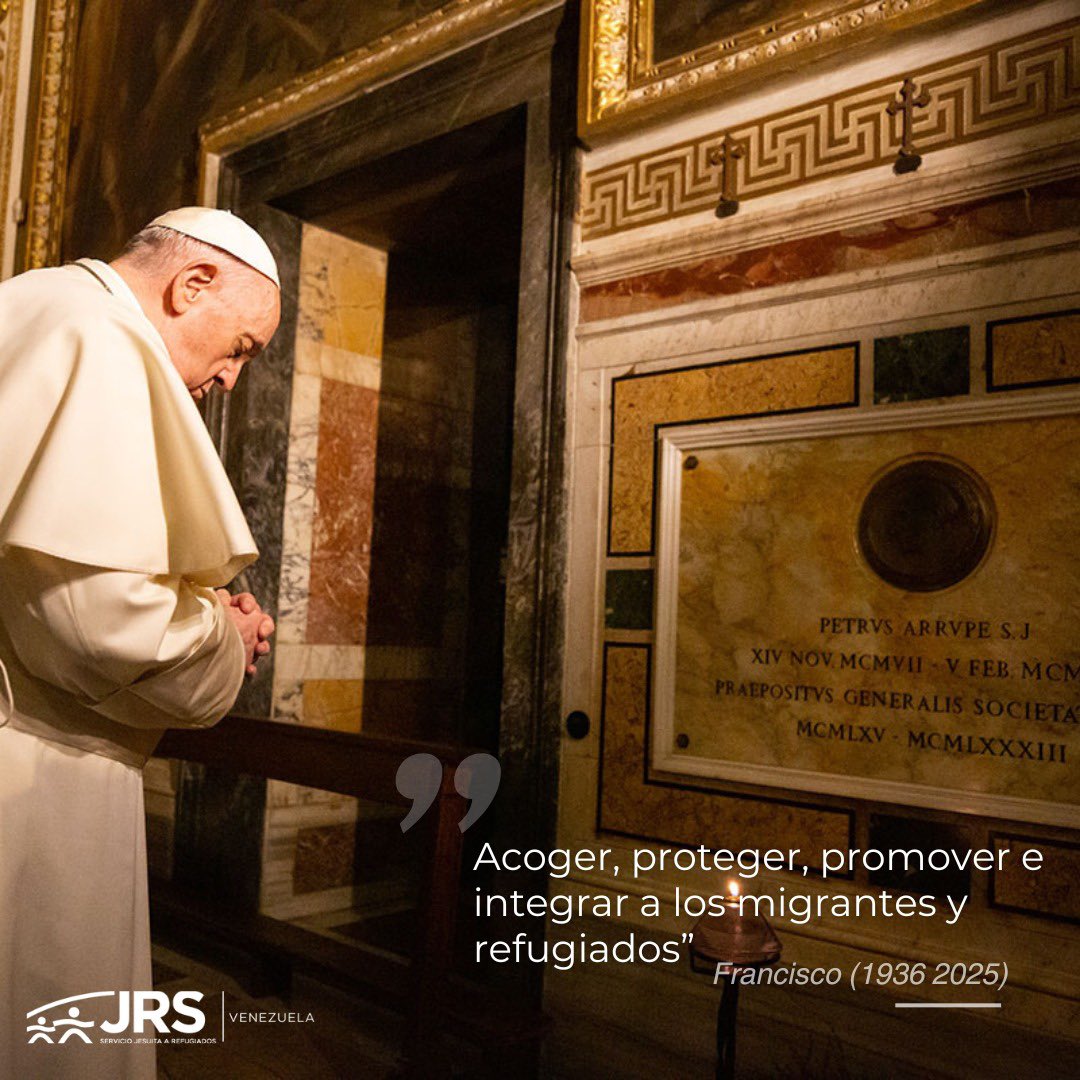 🕊️Que encuentres el descanso eterno, Papa Francisco.

🙏🏾 Defendiste incansablemente la paz y la dignidad de todos los seres humanos. Que tus enseñanzas sigan guiándonos en los desafíos de este mundo: ven.jrs.net/es/noticias/jr…