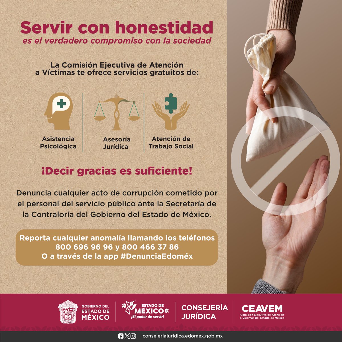 Atención a Víctimas (@ceavem) on Twitter photo ✋ ¡Dilo en voz alta! Si observas acciones u omisiones que puedan ser actos de corrupción dentro de #CEAVEM, no te quedes callado. 🗣️ Reporta de manera segura llamando a la <a href="/ContraloriaGEM/">Secretaría de la Contraloría del Estado de México</a> 📞 o usando la 📱App #DenunciaEdoMéx. Tu voz puede marcar la diferencia. ✋ ¡Dilo en voz alta! Si observas acciones u omisiones que puedan ser actos de corrupción dentro de #CEAVEM, no te quedes callado. 🗣️ Reporta de manera segura llamando a la <a href="/ContraloriaGEM/">Secretaría de la Contraloría del Estado de México</a> 📞 o usando la 📱App #DenunciaEdoMéx. Tu voz puede marcar la diferencia.