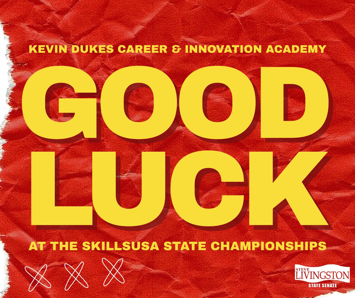 Join me in wishing our <a href="/KD_CIA_JaCo_AL/">Kevin Dukes Career & Innovation Academy</a> students the best of luck as they show off their hard work and talent at the <a href="/SkillsUSA/">SkillsUSA</a> state competition this week!