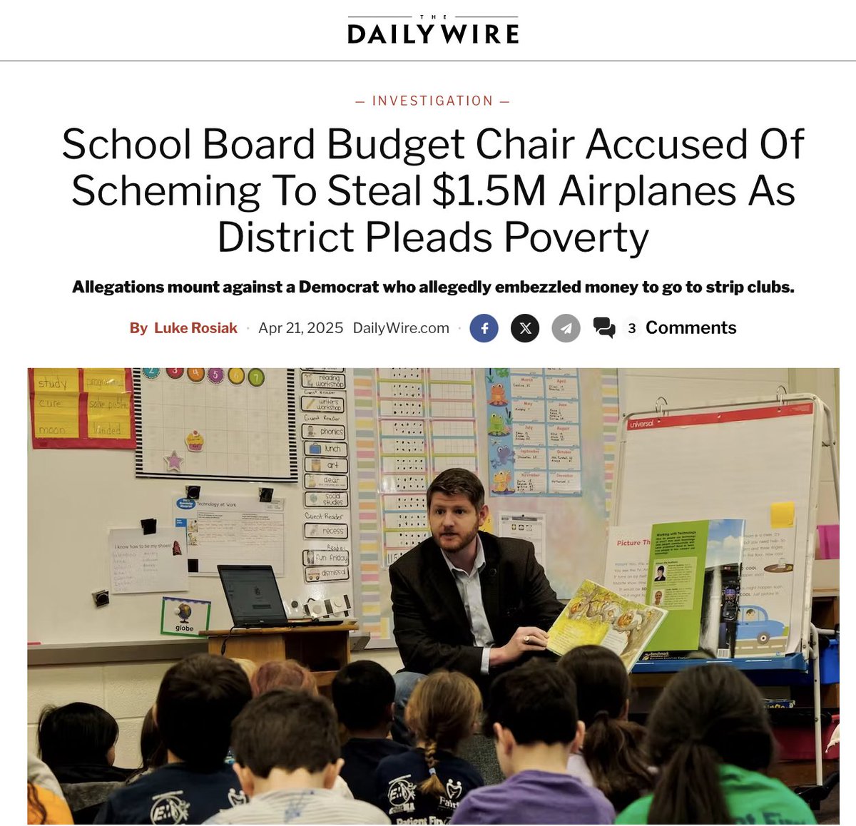 The allegations against Fairfax County School Board's Budget Chair, Kyle McDaniel, gave gotten much worse: Stealing two airplanes from a company through flagrant fraud. 

FCPS says it has a budget crisis and is threatening kids with painful cuts if it doesn't get $4 billion.