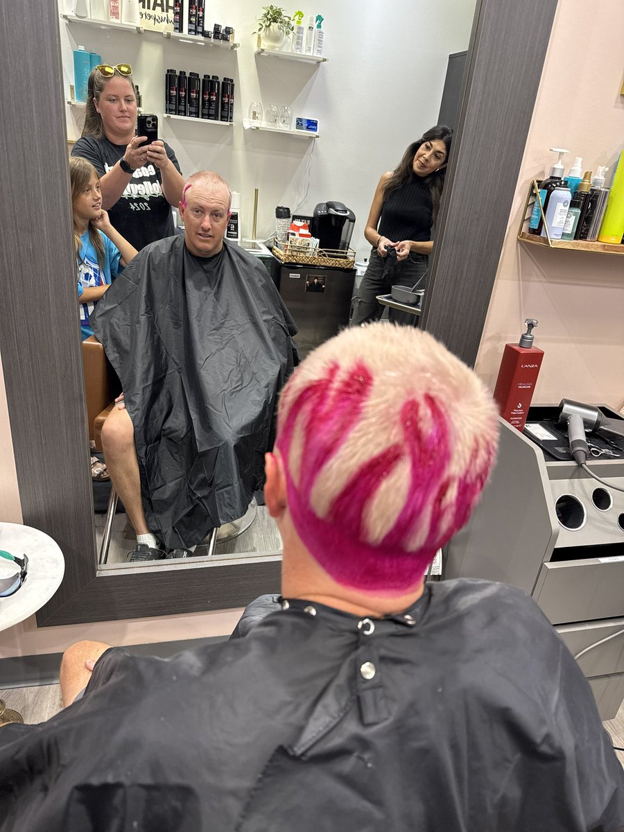 A bet is a bet, the new state champions hairdo!  

#ubuntu #cpdna #statechampions