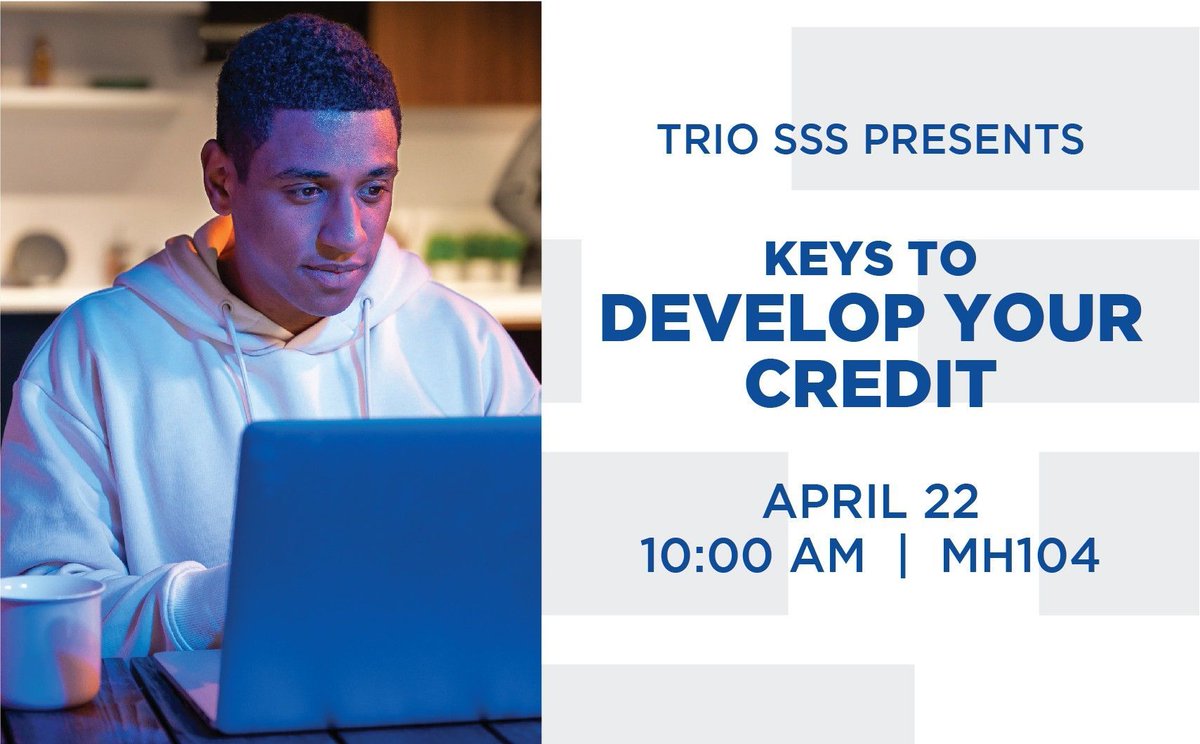 asumidsouth's tweet image. Boost your credit score! 💳
Learn how credit works, what affects it, and how to build it the smart way.

📍 MH 104 | 🕙 10–11 AM
✅ Open to TRIO SSS participants
#ASUMidSouth #TRIOSSS #FinancialWellness