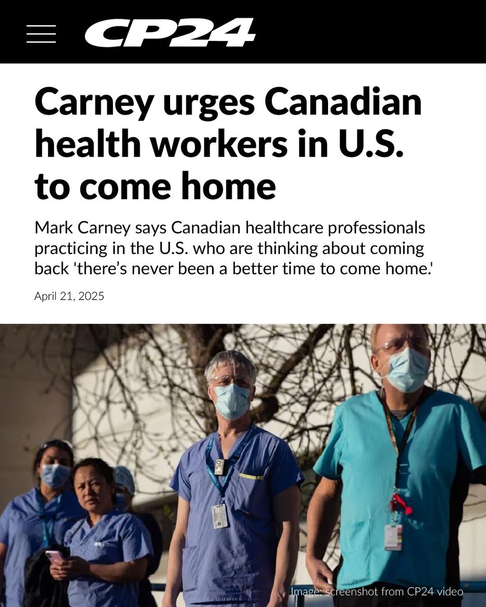 My government will streamline credential recognition and attract global talent — including Canadian doctors and nurses working in the U.S.