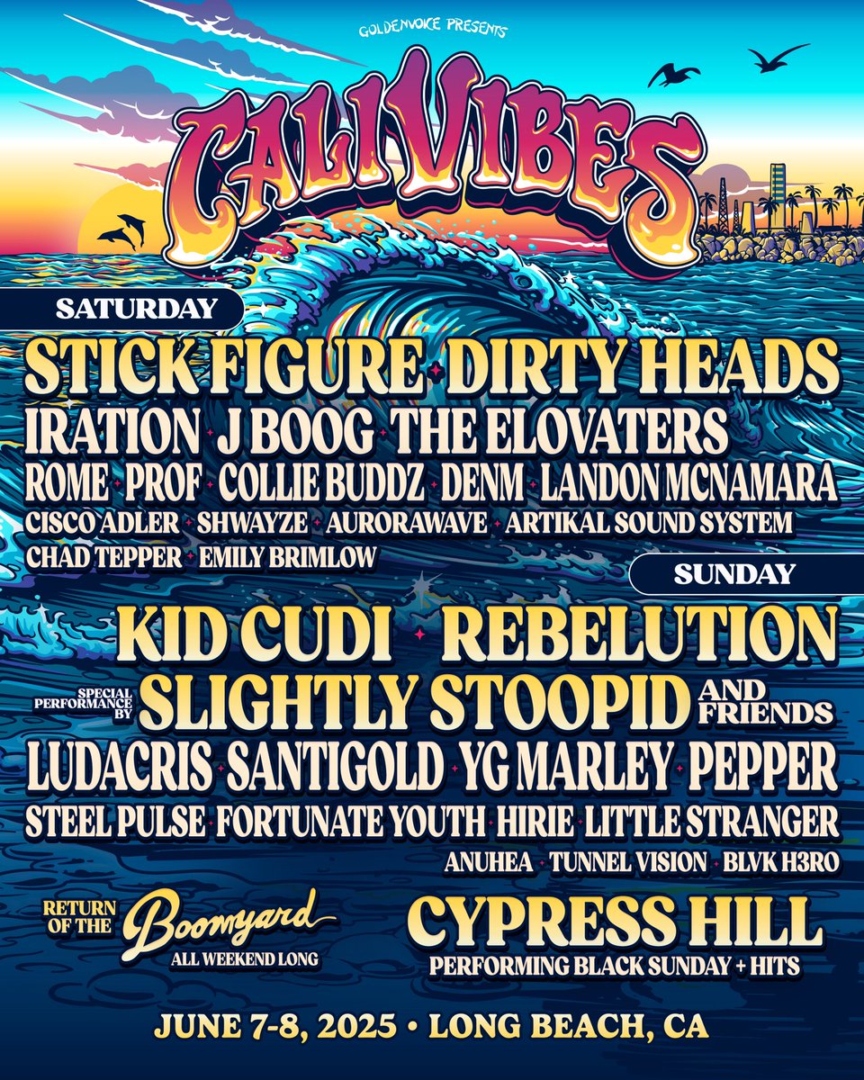 CaliVibesFest (@calivibesfest) on Twitter photo Is it summer yet ๐ด๐?! Whoโs rollin into the #LBC with us June 7-8th with all your fav artists <a href="/KiDCuDi/">The Chosen One</a> <a href="/StickFigureDub/">Stick Figure</a> <a href="/SlightlyStoopid/">Slightly Stoopid</a> <a href="/dirtyheads/">Dirty Heads</a> <a href="/RebelutionMusic/">Rebelution</a> <a href="/Iration/">Iration</a> <a href="/cypresshill/">Cypress Hill โข</a> <a href="/Santigold/">Santigold</a> and sooooo many more?!
Tag your squad coming with youโฆ.๐
๐ธ: @jojobuns Is it summer yet ๐ด๐?! Whoโs rollin into the #LBC with us June 7-8th with all your fav artists <a href="/KiDCuDi/">The Chosen One</a> <a href="/StickFigureDub/">Stick Figure</a> <a href="/SlightlyStoopid/">Slightly Stoopid</a> <a href="/dirtyheads/">Dirty Heads</a> <a href="/RebelutionMusic/">Rebelution</a> <a href="/Iration/">Iration</a> <a href="/cypresshill/">Cypress Hill โข</a> <a href="/Santigold/">Santigold</a> and sooooo many more?!
Tag your squad coming with youโฆ.๐
๐ธ: @jojobuns