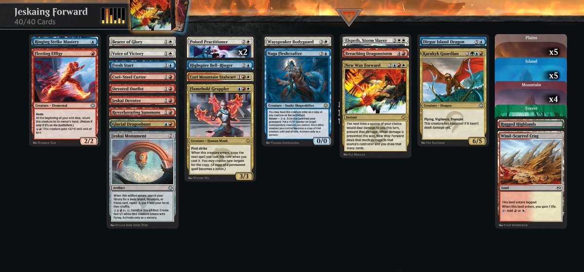 ExYuusha's tweet photo. is this a good representation of a good jeskai deck dunno #MTGTarkir https://t.co/ti2s1iJE73