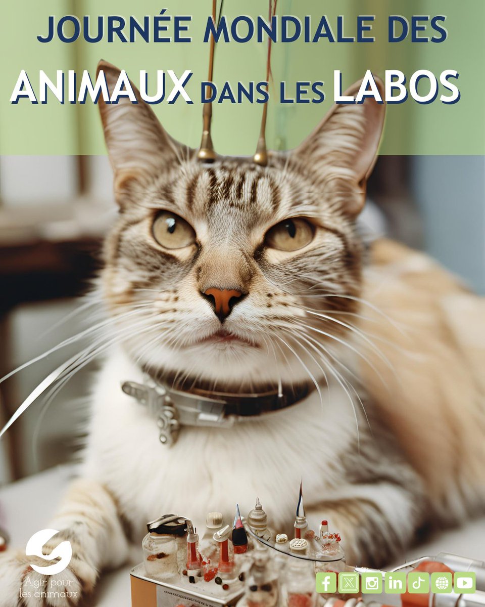 RefugeAgir's tweet image. 🐭 JOURNÉE MONDIALE DES ANIMAUX DANS LES LABORATOIRES 🐶

Chaque année en France + de 2,5 Millions d’animaux sont torturés dans les labos et généralement euthanasiés à l&apos;issue de protocoles cruels

Les méthodes alternatives existent 

#stopanimaltesting @assograal
