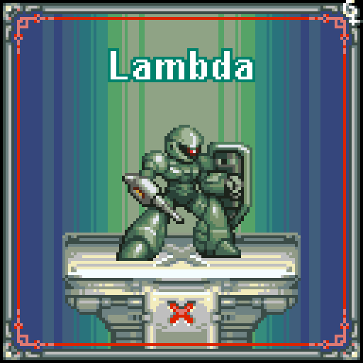 [ Lambda ]
Style X commission for <a href="/DubiousRobot/">Huggins</a>!
#pixelart