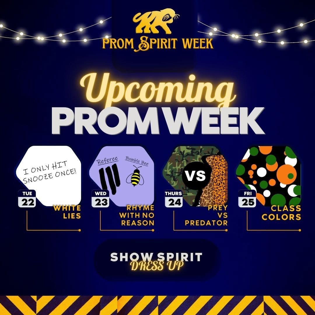 It’s Prom week!!  KETTLE RUN SPIRIT WEEK STARTS TOMORROW!!