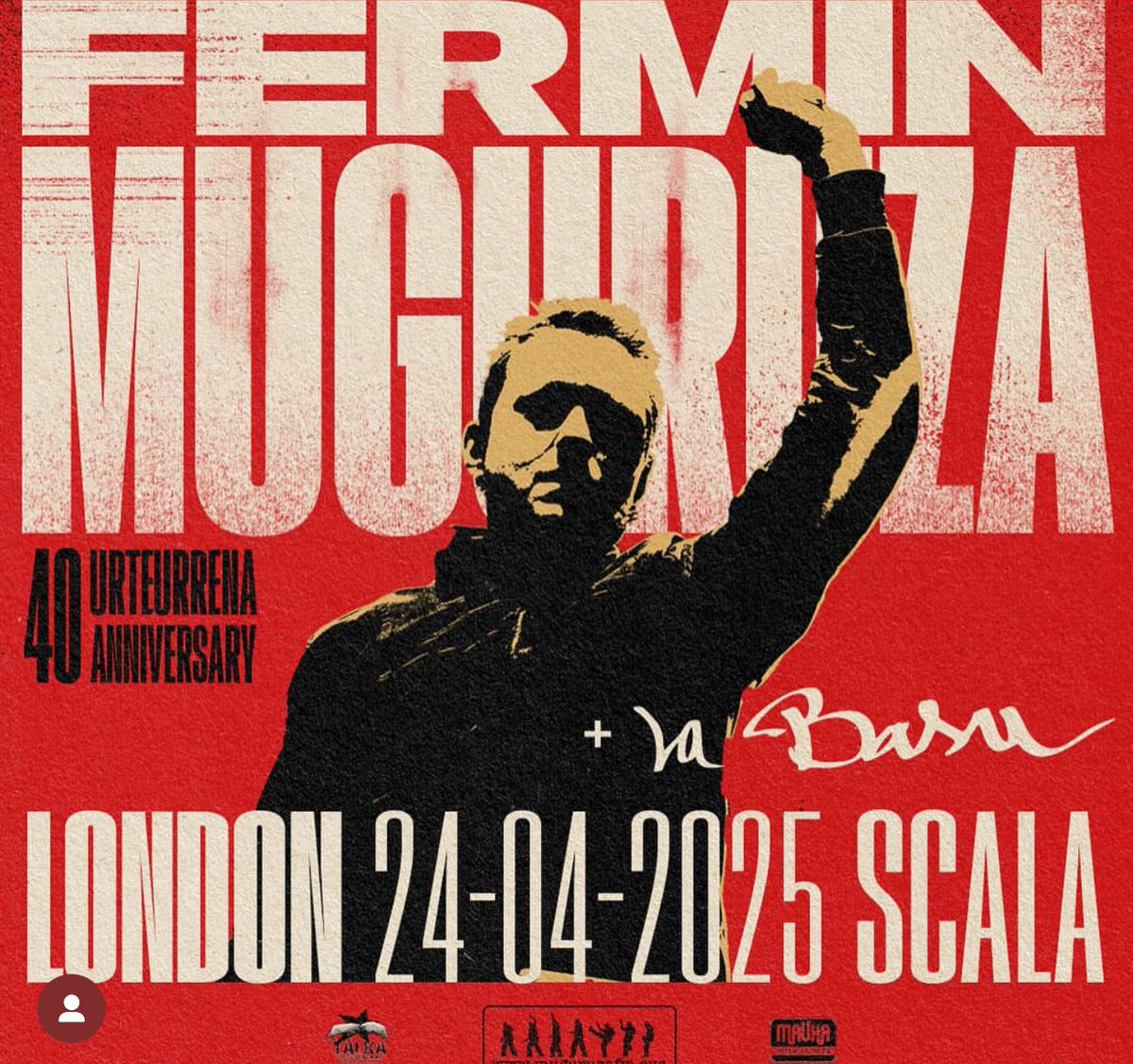 APIRILAK 24
Londres!!
<a href="/ScalaLondon/">Scala</a> 
Akelarreralo prest!!!
<a href="/muguruzafm/">Fermin Muguruza</a>