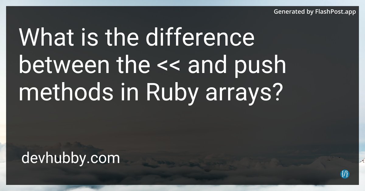 alieGotha's tweet image. Does "&lt;&lt;" sneak in while "push" waits in line for its turn in Ruby arrays?
Source: devhubby.com/thread/what-is…
#TechEducation #PairProgramming #RubyOnRails #BackendDev #methods #bethedifference