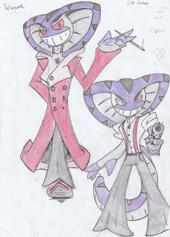 Hackney_Cat3000's tweet photo. ugg, maybe Hasbin Hotel inspired - but a good way to explore character designs. ^^ https://t.co/zmVPVC2QjF