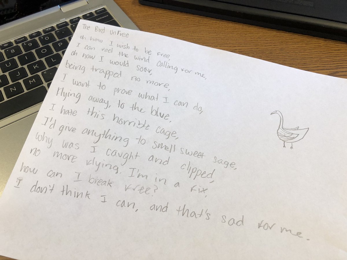 LVGintheLibrary's tweet image. Last week we did a little poetry reading and writing in my 5th grade Choice classes 📝#SPSlib