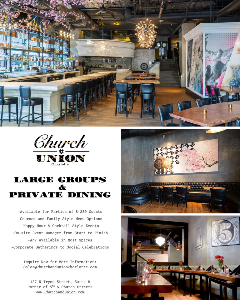 Book your private events &amp; celebratory dinner with us ✨🍽️
#CUthere #UptownCharlotte