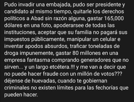 Así o más claro <a href="/MashiRafael/">Rafael Correa</a>  <a href="/LuisaGonzalezEc/">Luisa González</a>  <a href="/panta_gonzalez/">#Progresista🇪🇨</a> <a href="/TuiterosxEc5/">Tuiteros por Ecuador Rc 5 🇪🇨</a> <a href="/DiegoBorjaPC/">Diego Borja Cornejo</a>