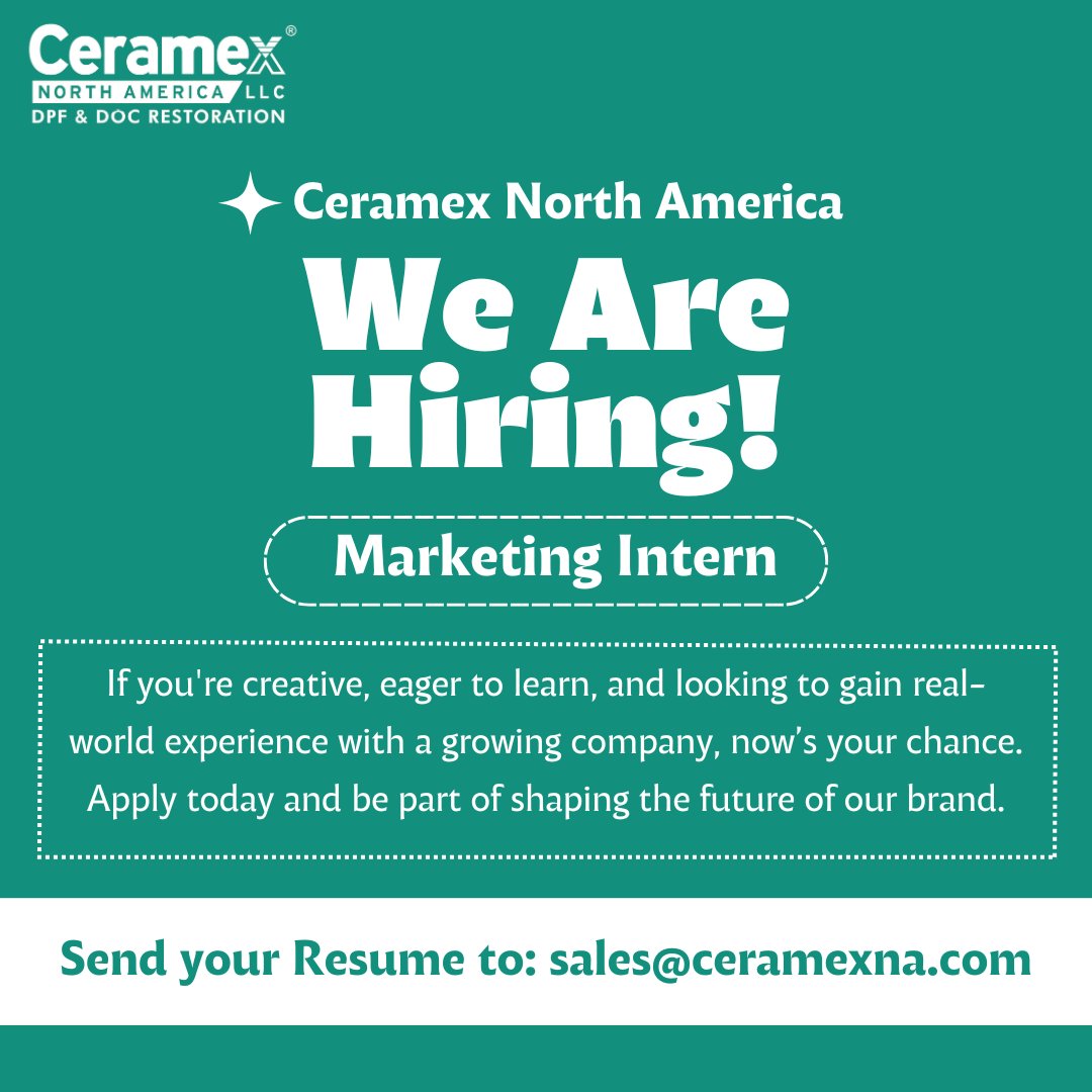We’re Hiring a Marketing Intern!

Ready to be part of a team that values innovation, growth, and operational excellence?

🔗 Apply today at the link below!
hubs.ly/Q03jb0CD0