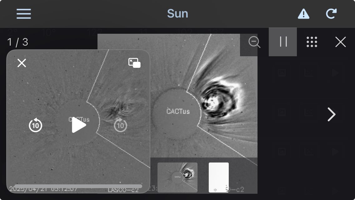 StargazerUSA's tweet image. Jus’ having fun in the enthusiast dashboard on Spaceweatherlive.com • Solar Activity • as a CME blasted out at a right angle to our environs. This #SolarMax has been by far the most curious - far more than interesting!  But I also look forward to the diminution in activity.