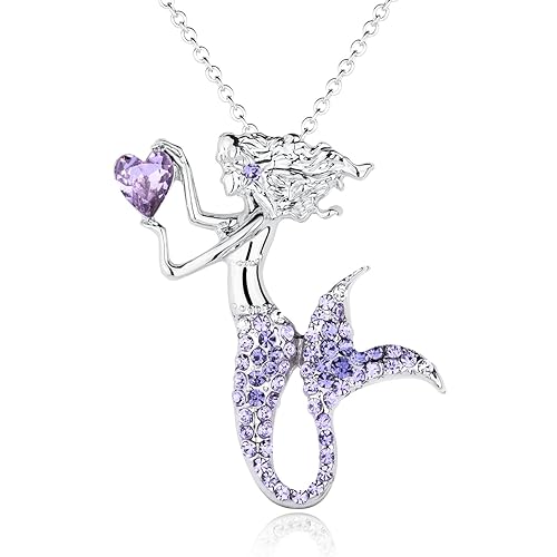 I just received Mermaid Birthstone Necklace White Gold Plated Austrian Crystal Amethyst from daosvasheer via Throne. Thank you! throne.com/serinatonin #Wishlist #Throne