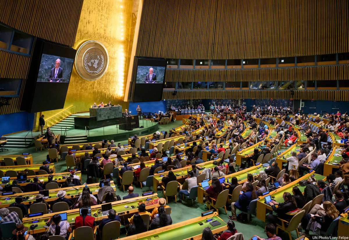 United Nations (@un) on Twitter photo “The world has much to learn from Indigenous Peoples' wisdom, insights and approaches.”
At Monday’s opening of the Permanent Forum on Indigenous Issues, <a href="/antonioguterres/">António Guterres</a> stressed that Indigenous Peoples' rights are non-negotiable.
news.un.org/en/story/2025/… “The world has much to learn from Indigenous Peoples' wisdom, insights and approaches.”
At Monday’s opening of the Permanent Forum on Indigenous Issues, <a href="/antonioguterres/">António Guterres</a> stressed that Indigenous Peoples' rights are non-negotiable.
news.un.org/en/story/2025/…
