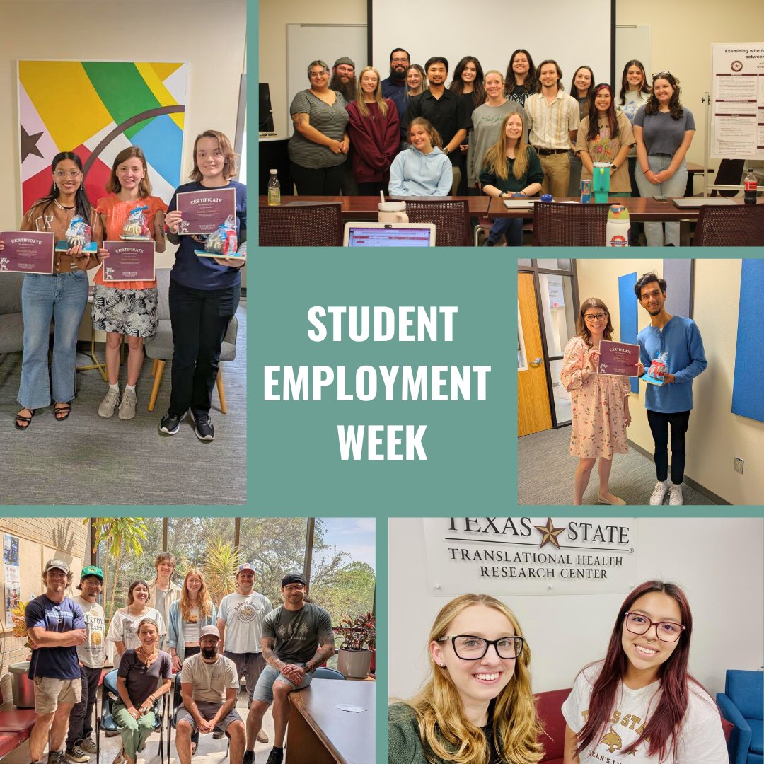 Last week, we celebrated our amazing student workers &amp; research interns! Their dedication, creativity &amp; passion help power everything we do at THRC. Thank you for making a difference every day! 

#EatEmUpCats #StudentEmployment #BobcatPride #txstTHRC #TXST