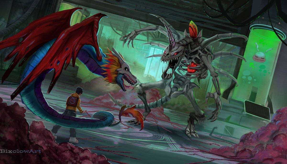 bixclowart's tweet photo. Skulgreymon!!!
All right, the final one from Digimon World and I think my favorite from all of my drawings till date! You know the game looked liked this in me head as a kid!! #fanart #digimon #Skullgreymon #krita #digimonfanart #Digimonart https://t.co/8W3BCvum9y