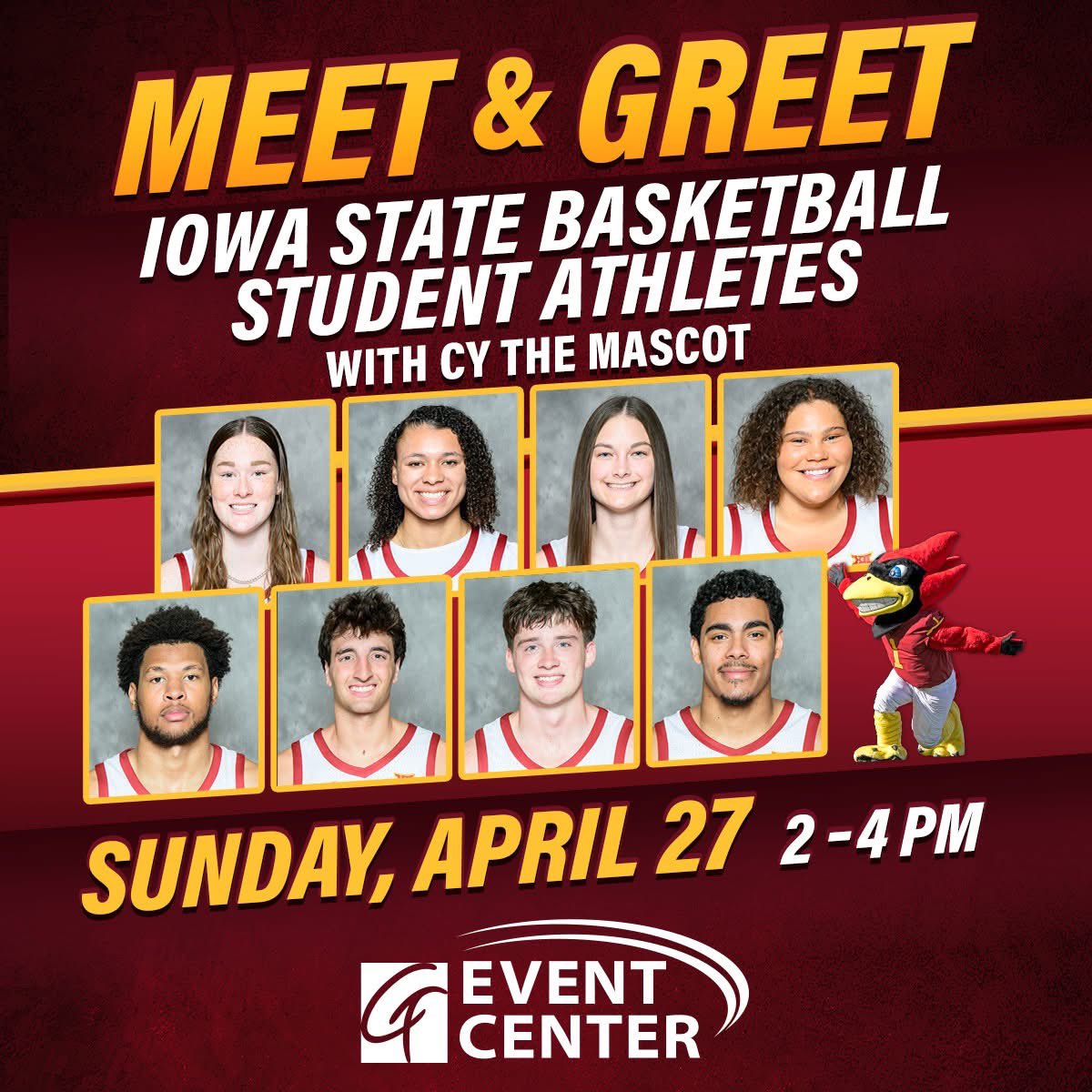 WeWillCollective (@wewillcllective) on Twitter photo Make plans to see <a href="/CycloneMBB/">Iowa State Men’s Basketball</a> & <a href="/CycloneWBB/">Cyclone Basketball</a> at <a href="/GFCasino/">Grand Falls Casino & Golf Resort</a> this coming Sunday!! All ages welcome, bring items for autographs! See you there!! ❤️🌪️💛 Make plans to see <a href="/CycloneMBB/">Iowa State Men’s Basketball</a> & <a href="/CycloneWBB/">Cyclone Basketball</a> at <a href="/GFCasino/">Grand Falls Casino & Golf Resort</a> this coming Sunday!! All ages welcome, bring items for autographs! See you there!! ❤️🌪️💛