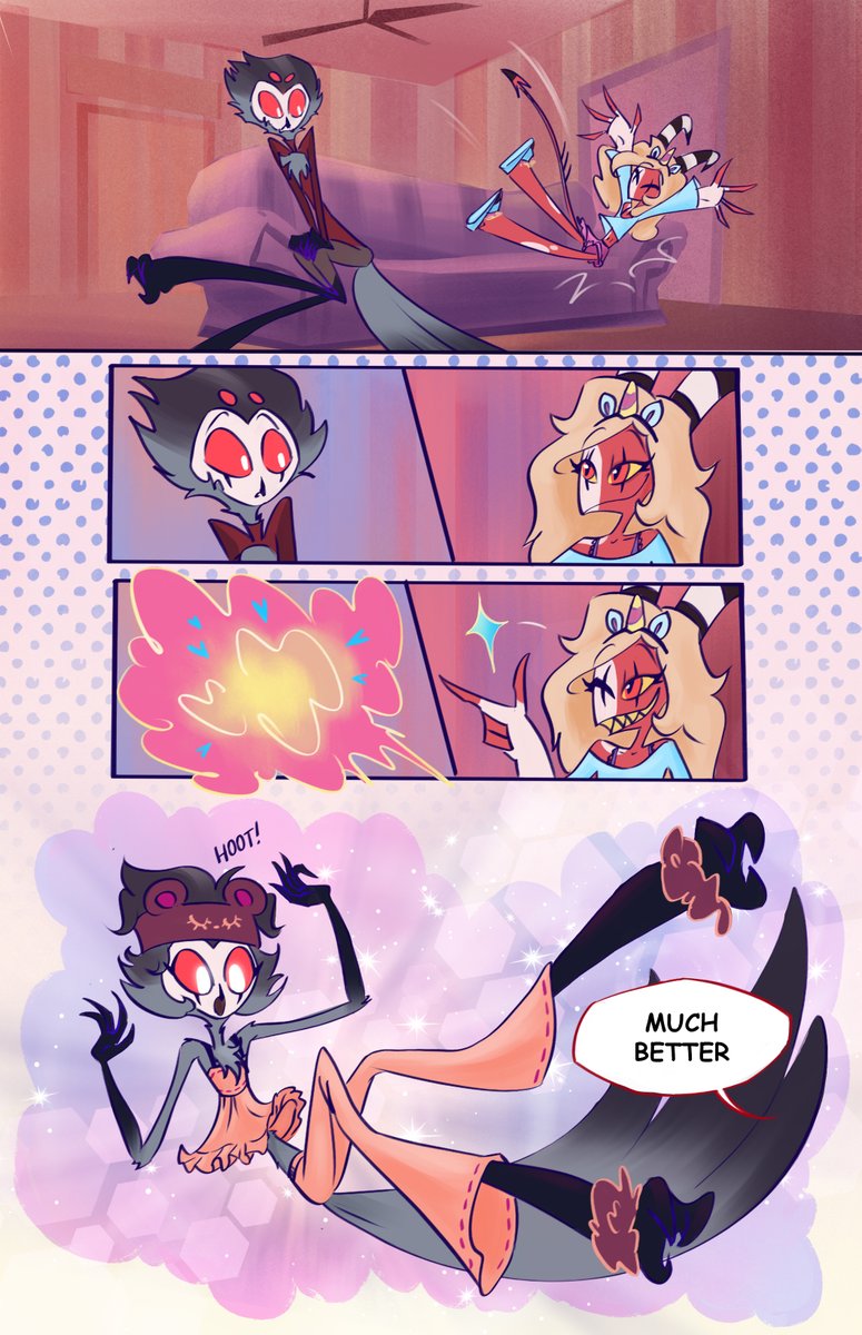 lis_lass's tweet image. Blitz and Stolas are starting a new tradition!
Movies, cute outfit swaps, and a dash of flirting 
(｡- .•) -`♡´-
Day One - Slumber Party! Let&apos;s go!✨
#FemBlitzWeek @FemBlitzWeek 
#Stolitz #HelluvaBoss #Stolas #Blitz