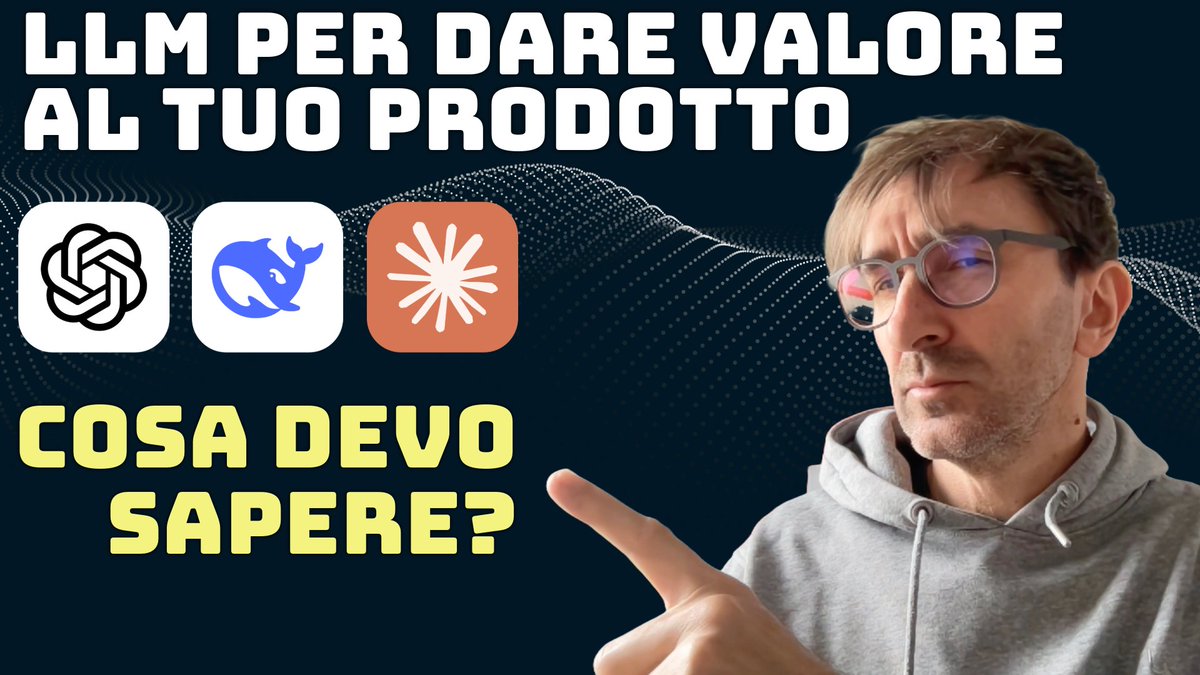 🎯 Integrare l’intelligenza artificiale generativa nei prodotti è difficile.
•Il problema degli input/output fuzzy dei LLM
•Le API, i costi e i modelli
•Come scegliere il modello giusto per il tuo caso d’uso
youtu.be/TTqJMT-JfCs