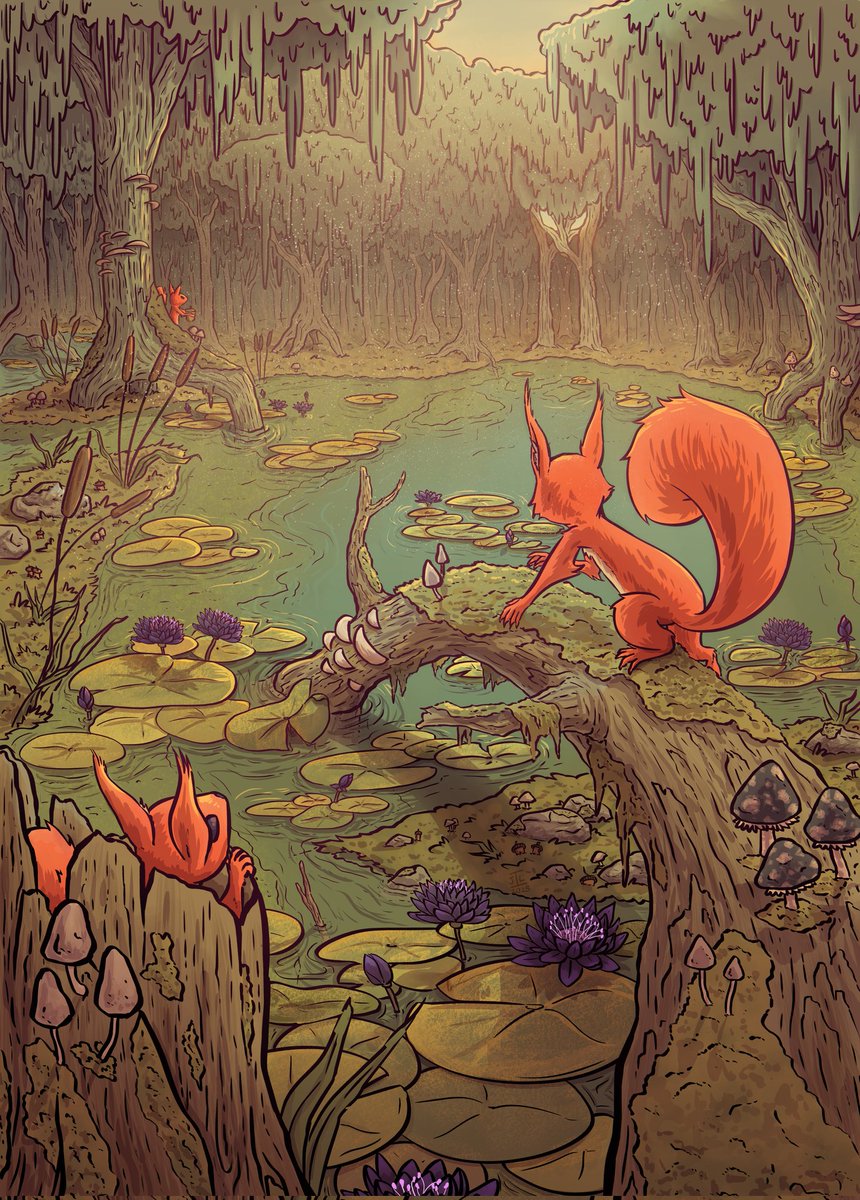artful_thinking's tweet photo. I created a custom MTG swamp land —where squirrels scout and secrets bloom. I hope you enjoy this cozy, curious twist on a classic basic land card.

#MTG #MagicTheGathering #MTGArt #CustomMTG #Swamp #ArtistOnTwitter #MagicFanArt #FantasyArt #SquirrelSquad https://t.co/HSzE2nqWlD