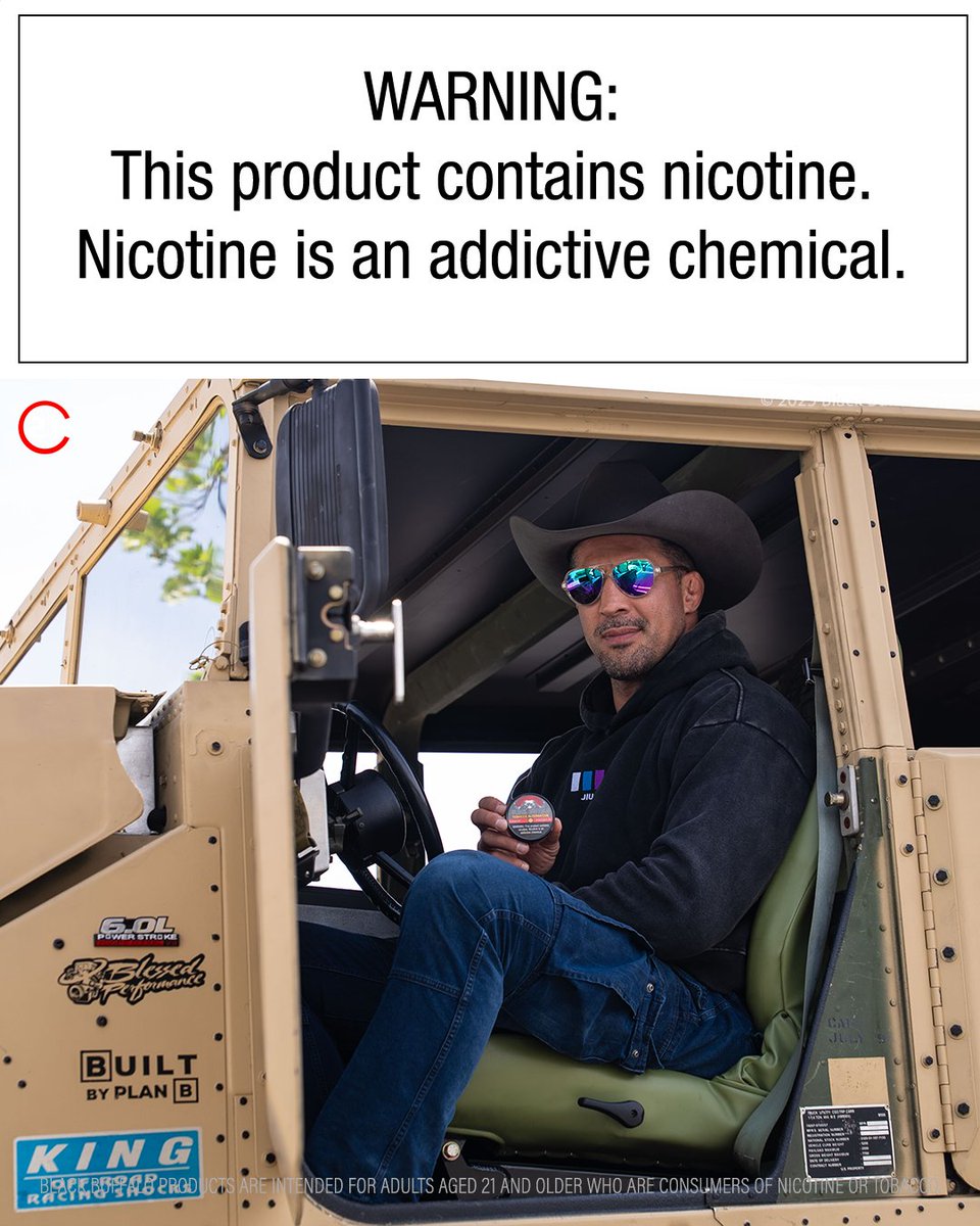 BrendanSchaub's tweet image. Hummer + @BlackBuffaloInc. Doesn’t get any more American than that
Black Buffalo products are intended for adults aged 21 or older who are consumers of nicotine or tobacco. #ad #sponsored #tobacco #diplife #blackbuffalo