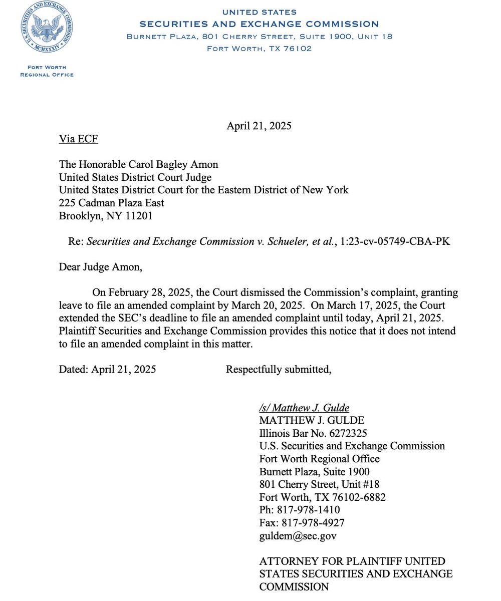 HB100x's tweet image. 🚨 BREAKING NEWS
THE SEC CASE AGAINST RH HAS BEEN DISMISSED
#PulseChain
$PLS $PLSX $INC $HEX