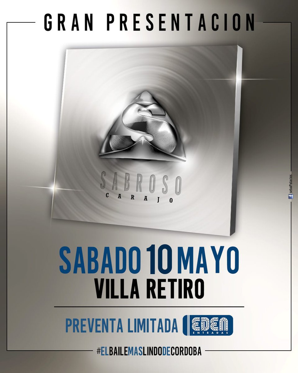 ⏰ PRIMERA TANDA HABILITADA en <a href="/edenentradas/">Edén Entradas</a> 
💿 Gran presentación "Carajo" | Sábado 10 de Mayo en Villa Retiro 🛖