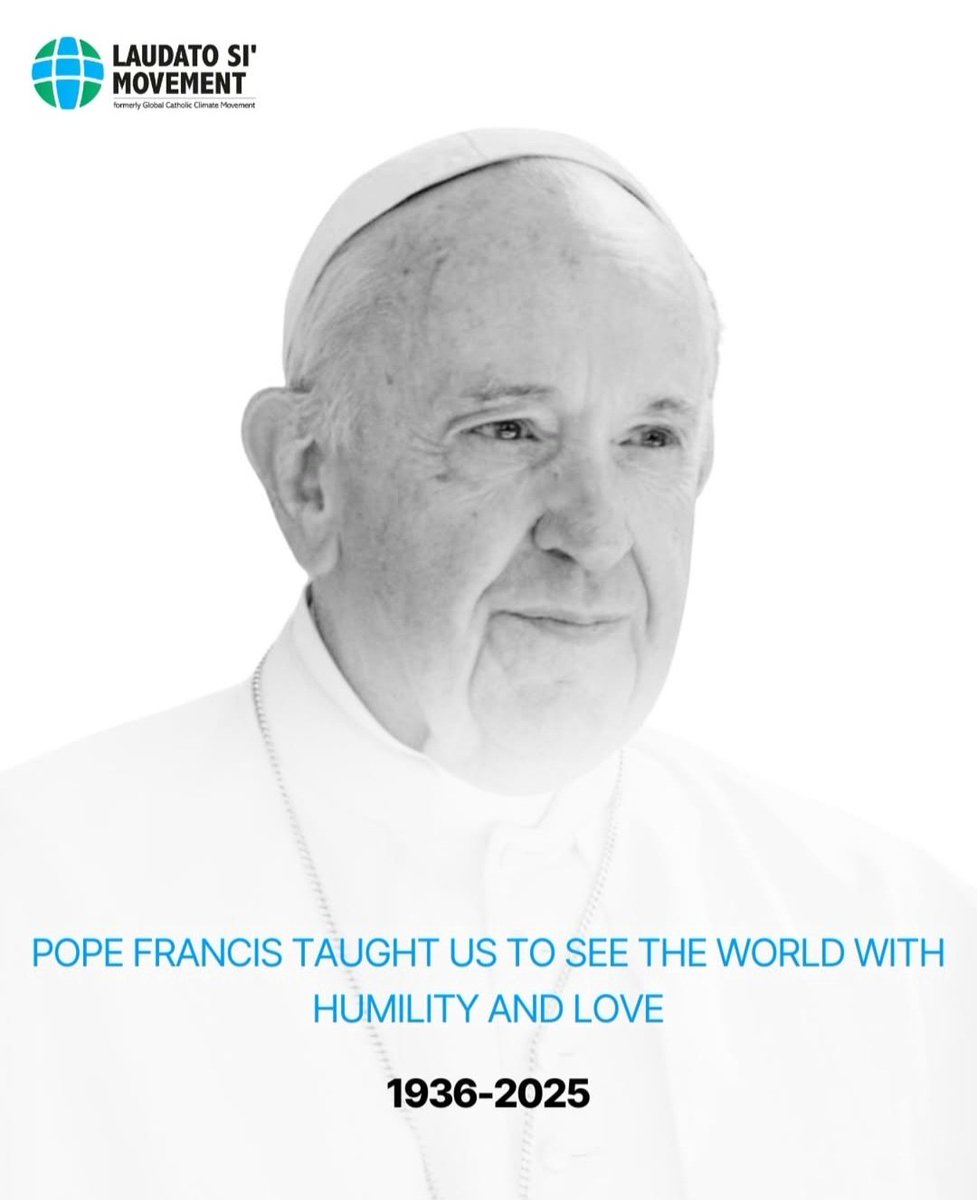Pope Francis taught us love, humility &amp; action. His voice may be silent, but his legacy echoes in justice &amp; care for creation. 

#RIPPopeFrancis