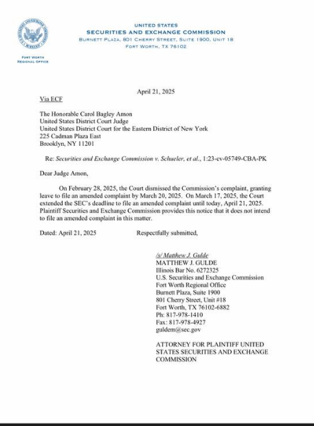 TaTaTempy's tweet photo. RT @Hexologist31: SEC WILL NOT AMEND THE COMPLAINT!!!!!

ITS OVER!!! https://t.co/6SB0xuvxfr