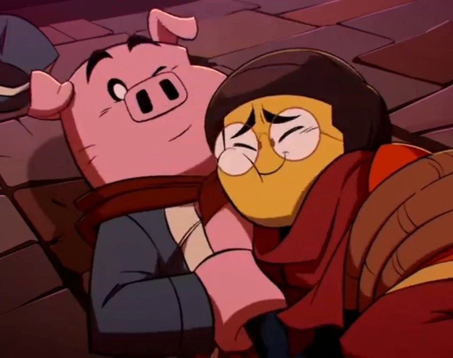 A redraw of that frame of freenoodles or something like that (oldmanyaoiissoreal) ヾ(≧ ▽ ≦)ゝ

#LEGOmonkiekid #monkiekid #lmk #lmktang #lmkpigsy #mrtang #pigsy #freenoodlesshipping #freenoodles