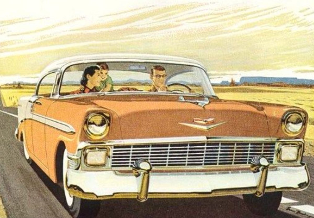 DaveDuricy's tweet photo. Son: “Mommy, you know how you really hate JD Vance and don’t want him to be President?”
Mom: “Yes.”
Son: “Well, according to Church law, the Pope can be any Catholic man in good standing. Vance is Catholic. Just sayin’.” 1956 Chevrolet Bel Air. https://t.co/T9nSwVj9mG